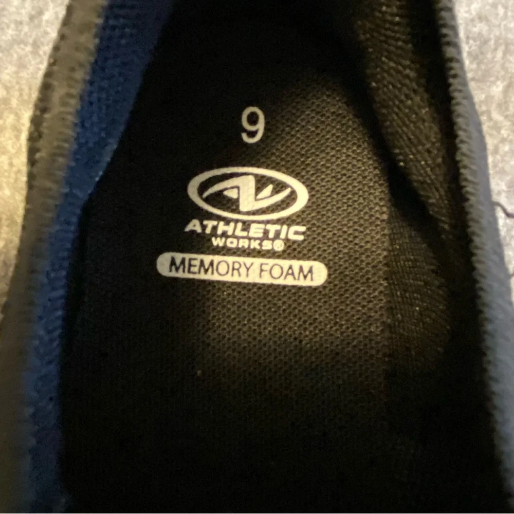 Athletic Works Shoes Mens Size Black Knit Slip-On Men's Size‎ 9 New